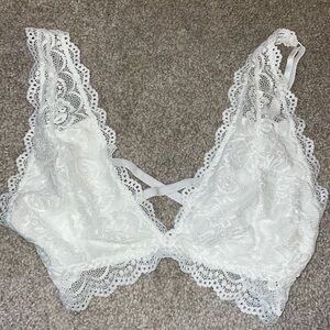Women’s white Lacey Bralette